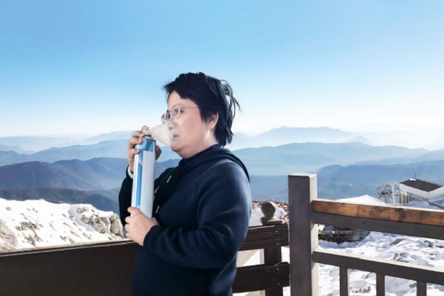 Respiratore portatile per ossigeno