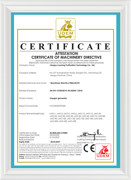 Generatore di ossigeno CE