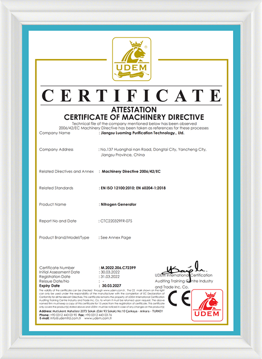 Generatore di azoto CE